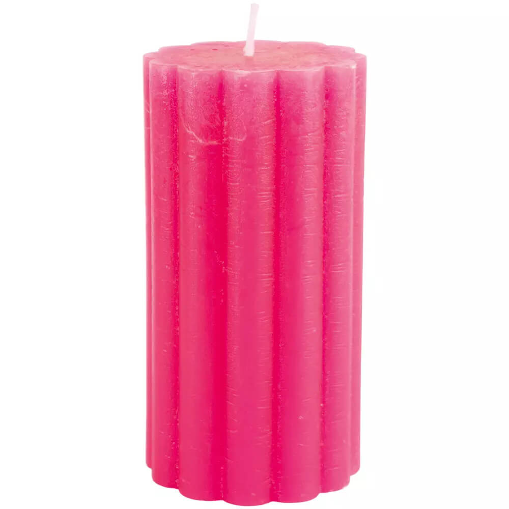 Grand Illusions Rustic Scalloped Pillar Candle